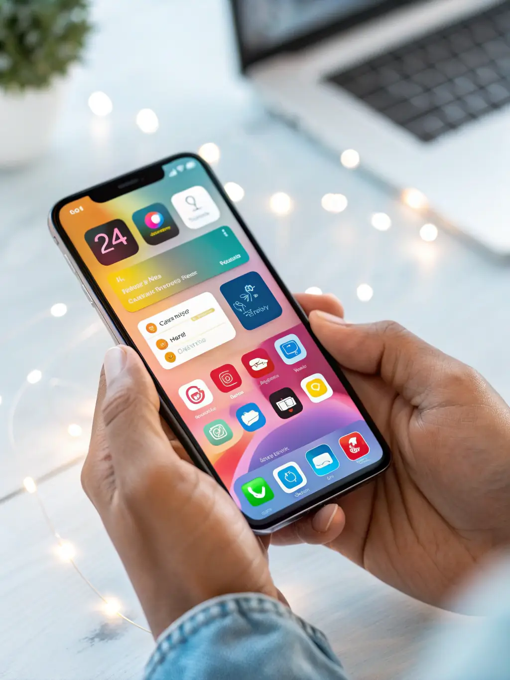 An image of a mobile phone displaying a perfectly responsive website, highlighting its adaptability to different screen sizes, used to showcase responsive design services.